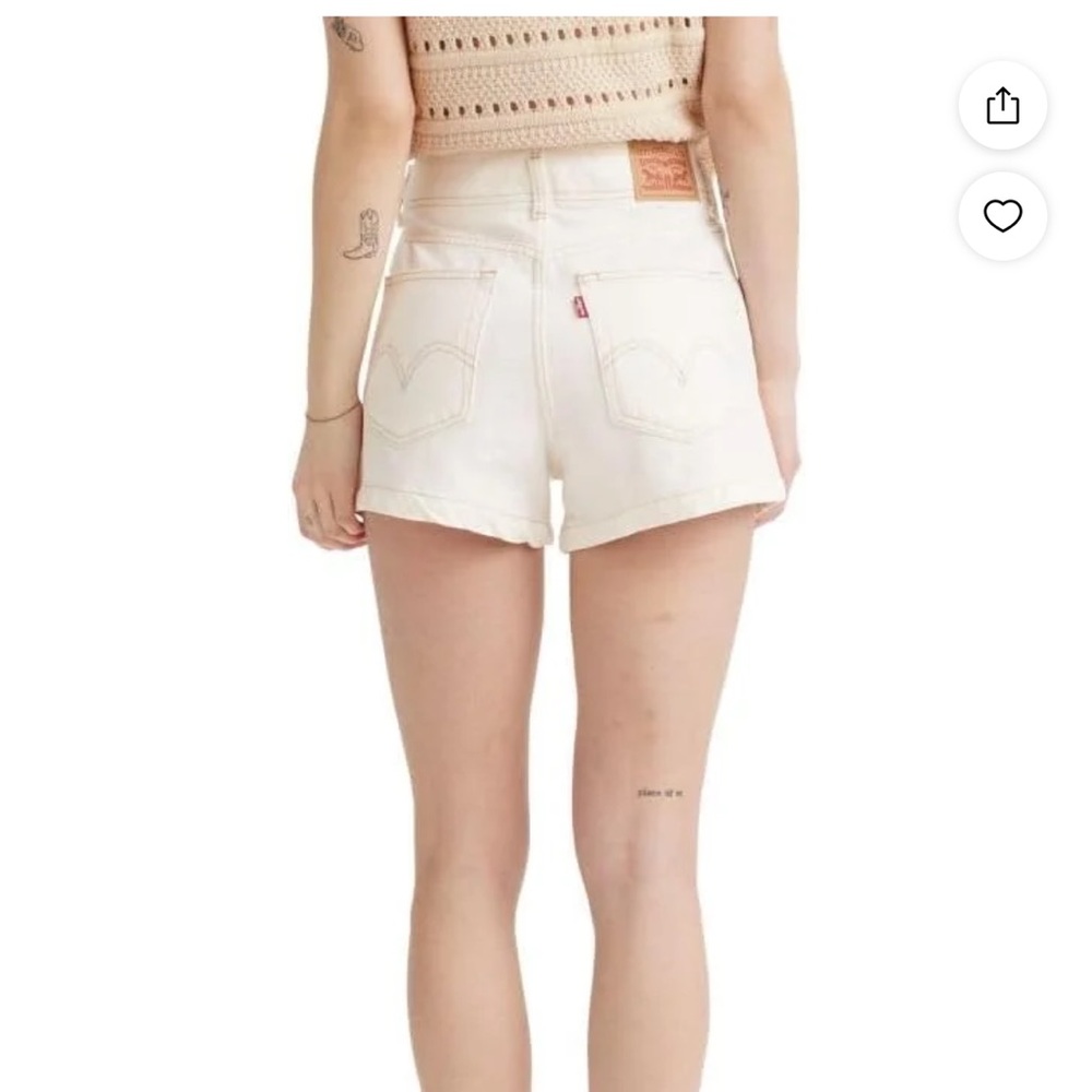 Levi's Women's Cream Jean Shorts